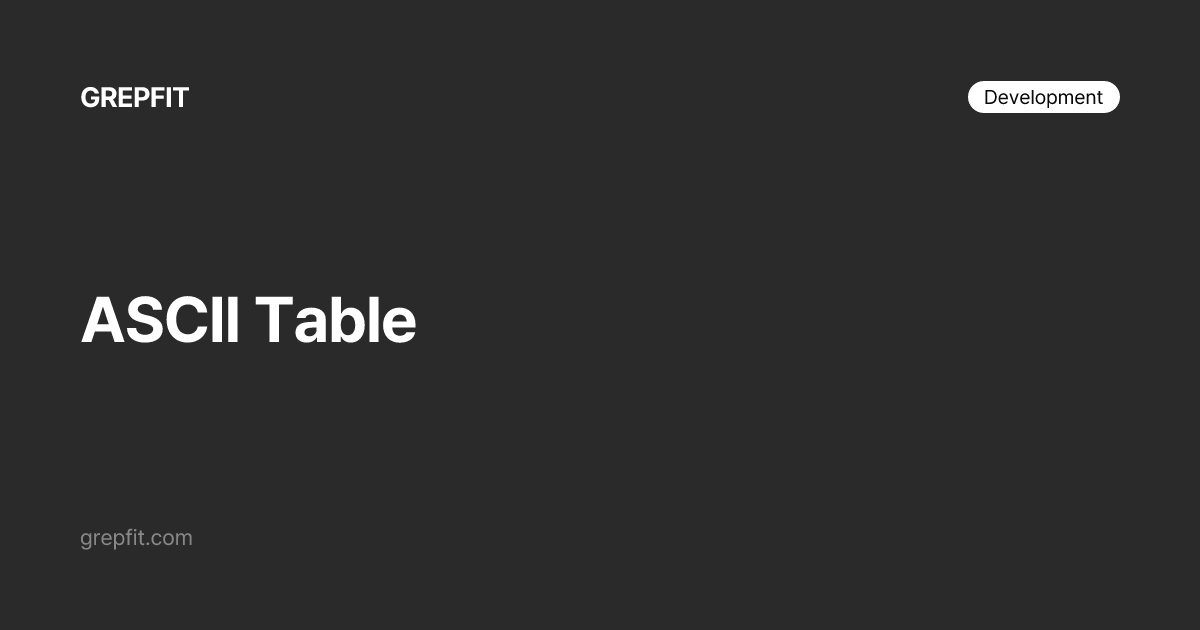 Tabel ASCII