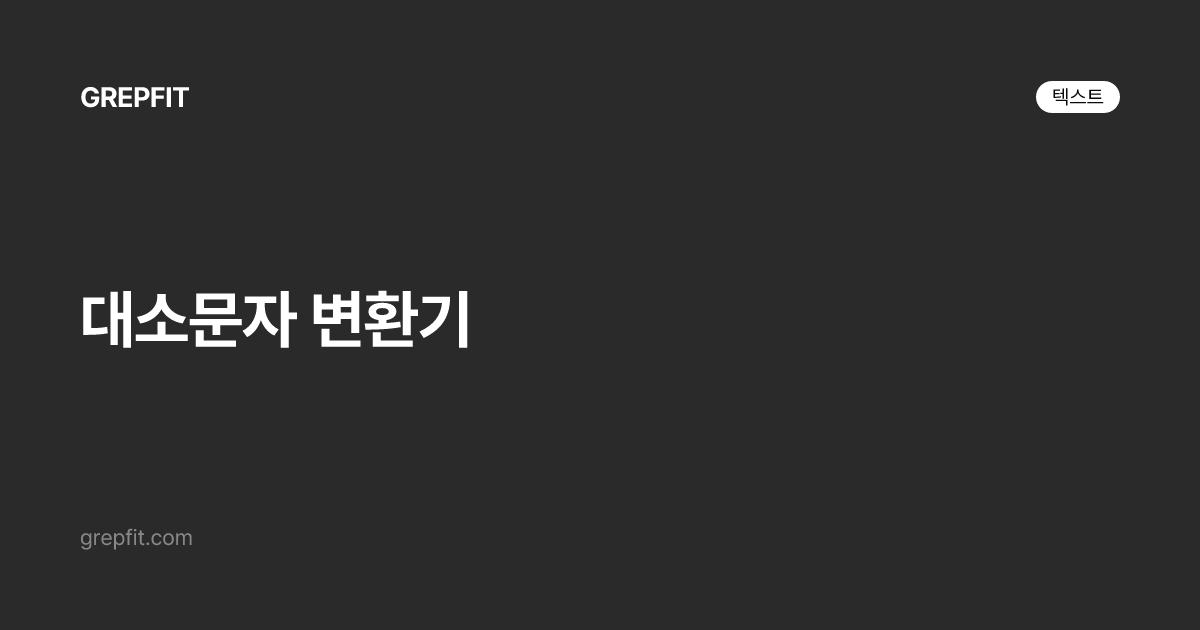 대소문자 변환기