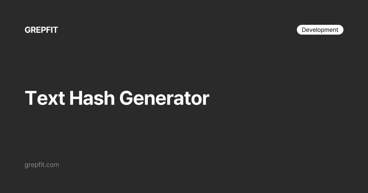 Generator Hash Teks