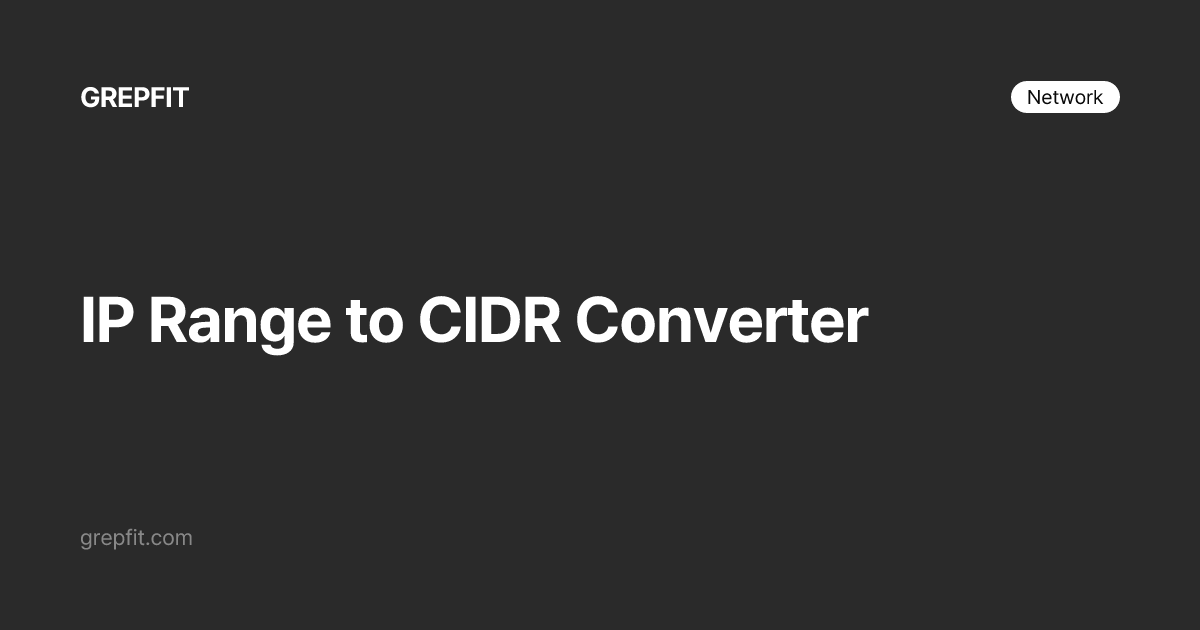 Konverter Rentang IP ke CIDR
