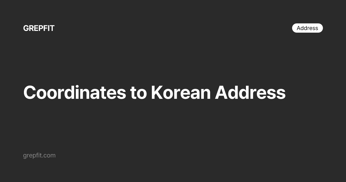 Koordinat ke Alamat Korea