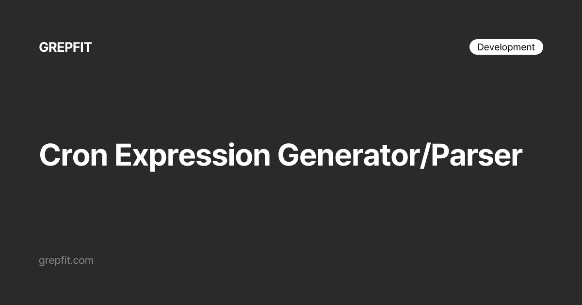 Generator/Parser Ekspresi Cron