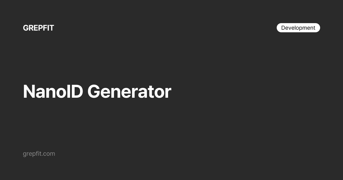 Generator NanoID