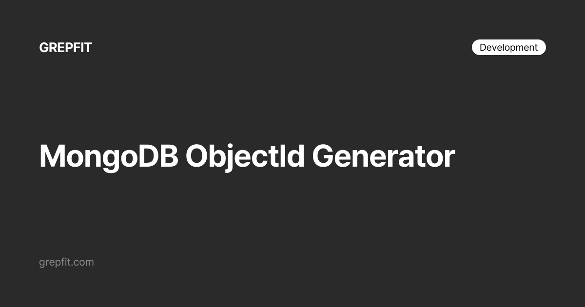 Generator MongoDB ObjectId