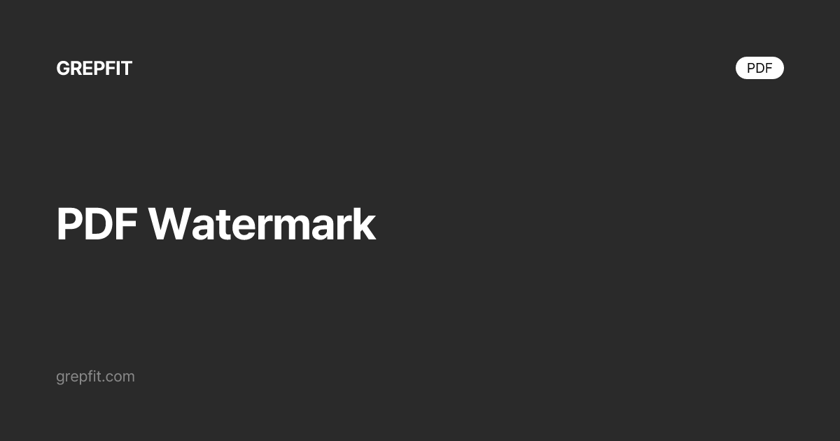 Watermark PDF