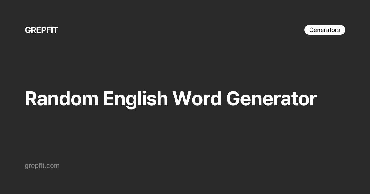 Generator Kata Acak Bahasa Inggris