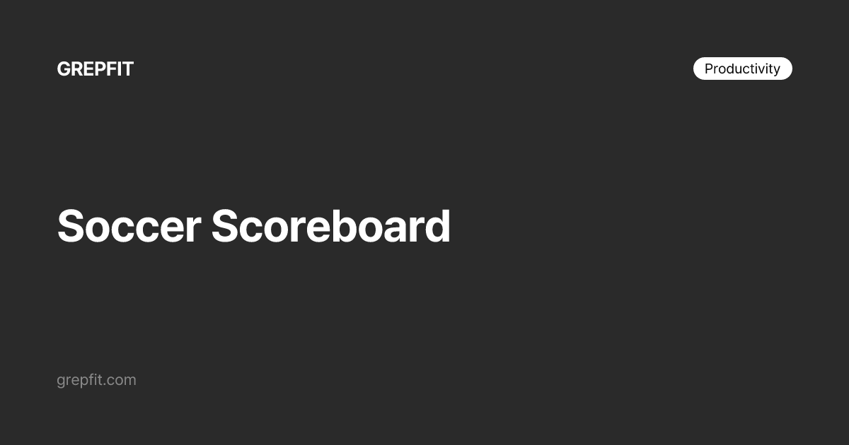 Papan Skor Sepak Bola