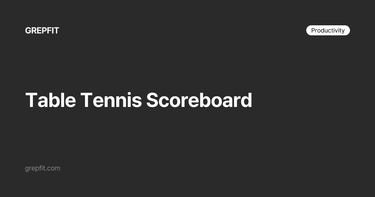 Papan Skor Tenis Meja