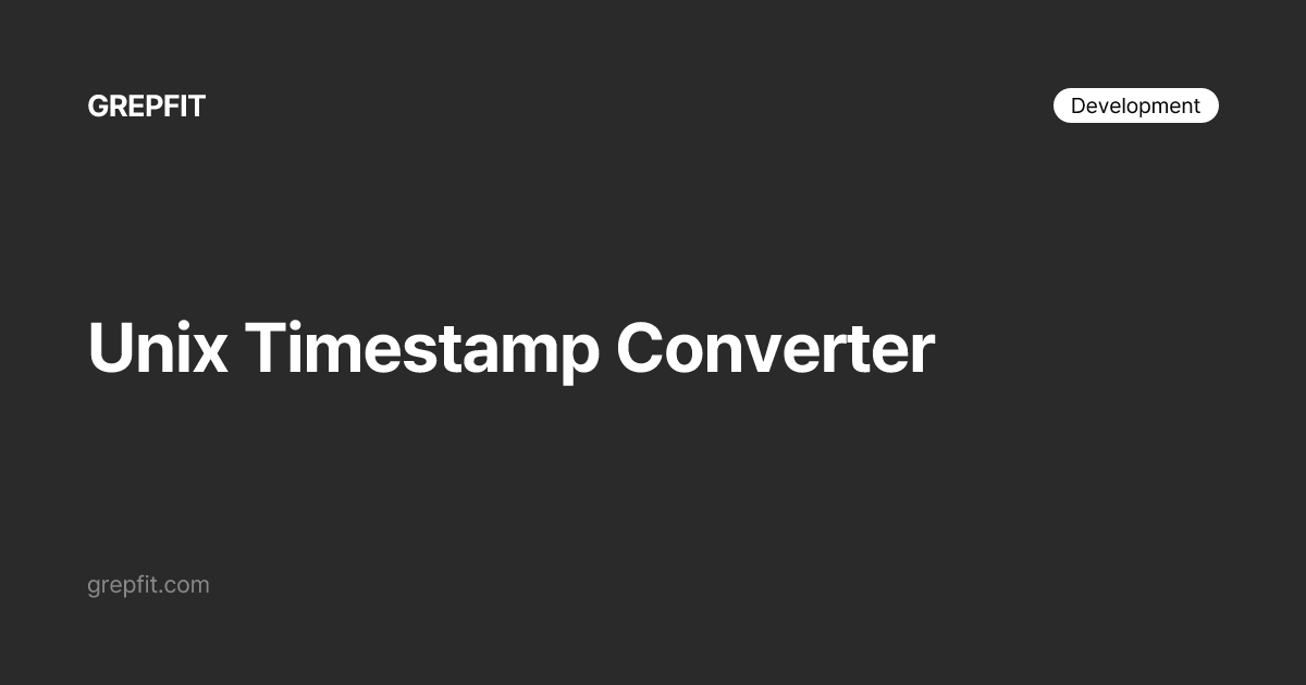 Konverter Timestamp Unix