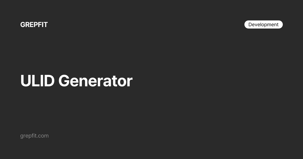 Generator ULID