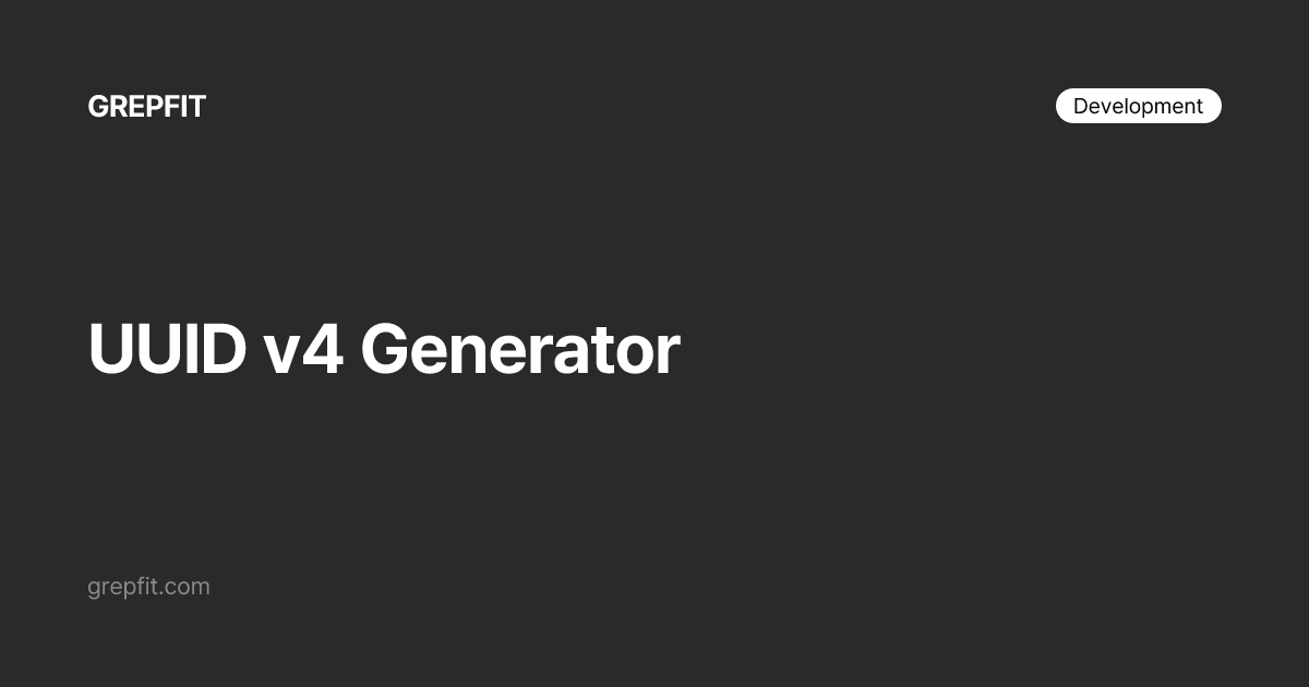 Generator UUID v4