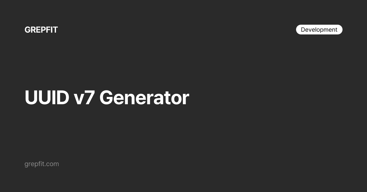 Generator UUID v7